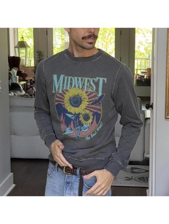 Altar'd State Tops - 🌻 Midwest Sunflower Graphic Sweatshirt XS Altar’d State